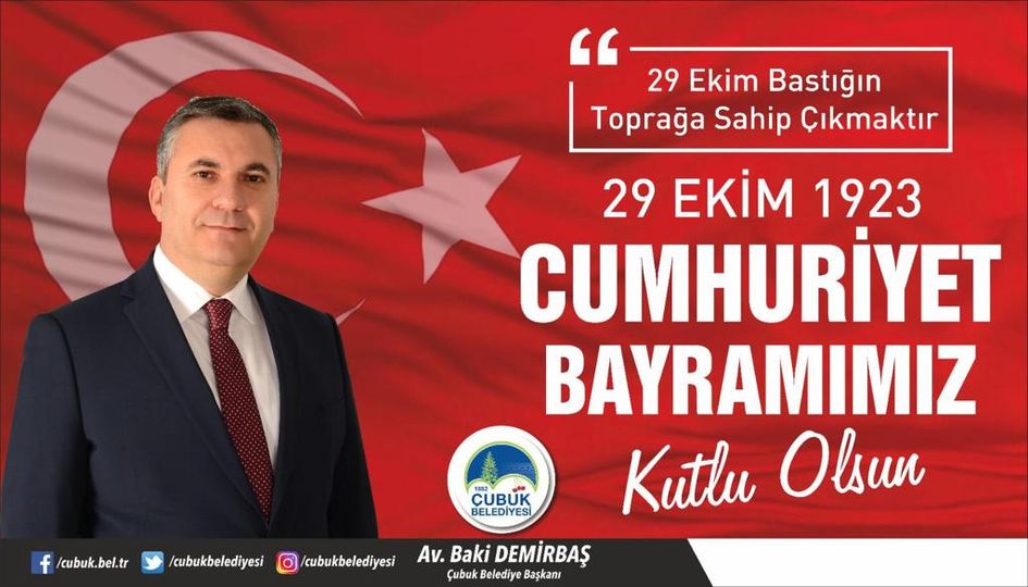 Belediye Başkanımız Demirbaş’tan 29 Ekim Cumhuriyet Bayramı Mesajı.